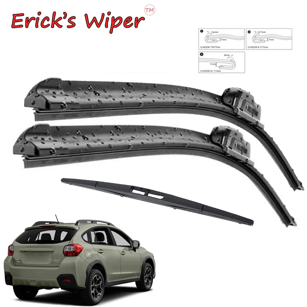 

Erick's Wiper Front & Rear Wiper Blades Set For Subaru XV Crosstrek GP 2012 - 2016 Windshield Windscreen Window 26"+16"+12"