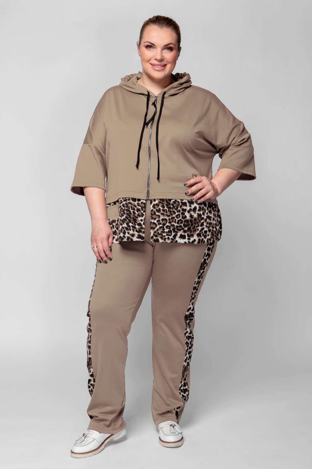 АРТЕССА костюм женский с брюками спортивный для фитнеса больших размеров теплый