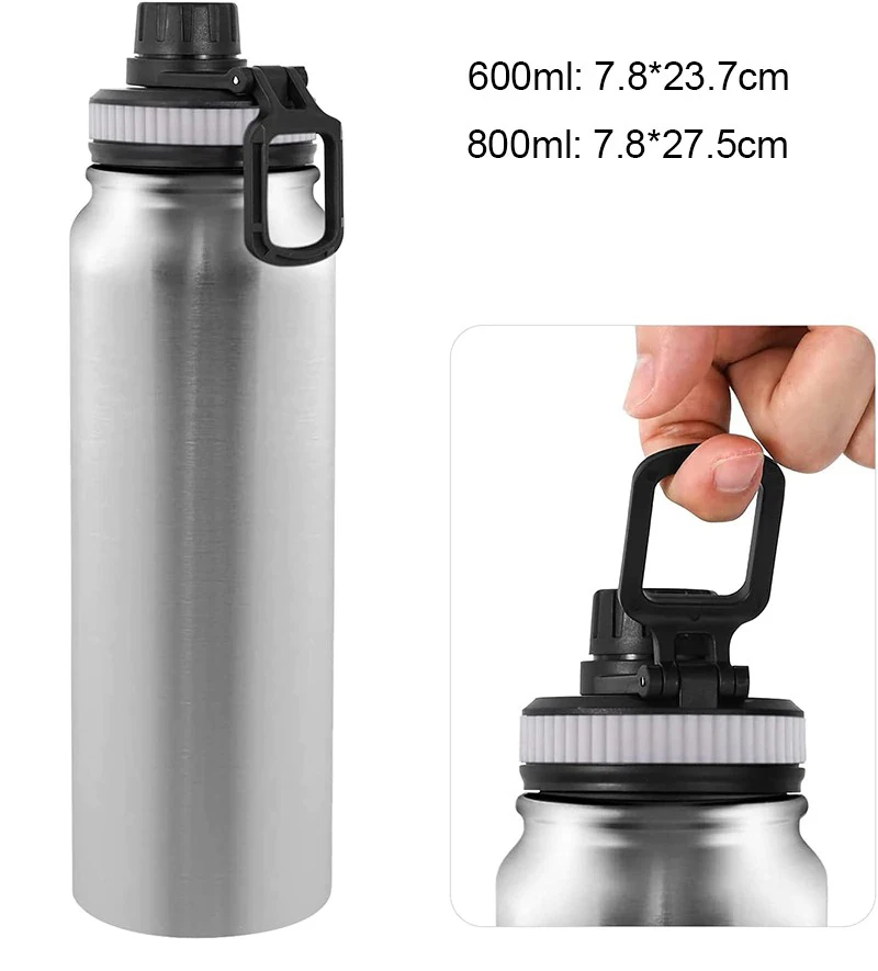 Insulated Sport Thermos Bottle Large-Capacity Stainless Steel Water Bottle Travel Cup Double Wall Vacuum Flask Thermal Mug