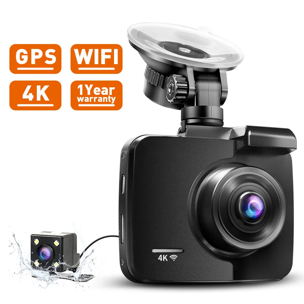 

TTFTFP GS63H Dash Cam Dual Lens 4K UHD Recording Car Camera DVR Night Vision WDR Built-In GPS Wi-Fi G-Sensor Motion Detection