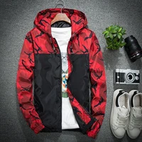 autumn mens casual hooded jacket camouflage print windproof loose outdoor outwear windbreaker hip hop fashion cardigan coa