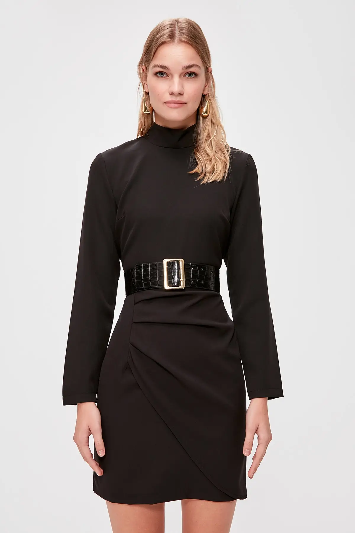 Платье с вертикальным воротником TWOAW20EL1696|Женские платья| |