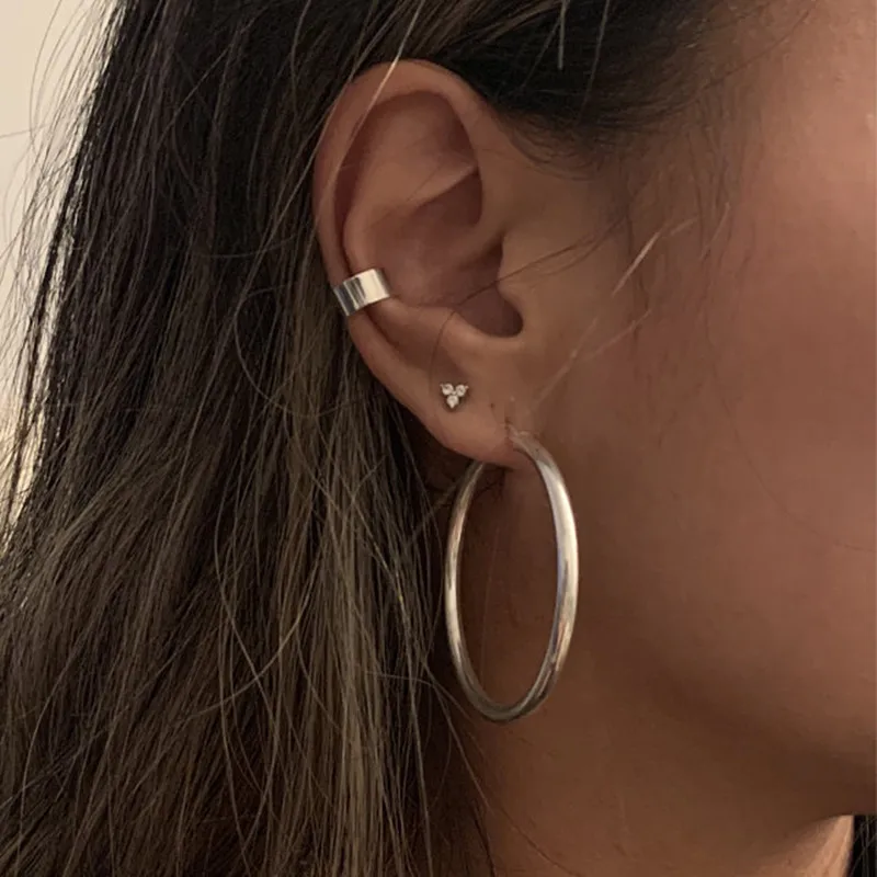 

Custom Silver Ear Cuff, Sterling Silver Earcuff, Cartilage Earing Cuff