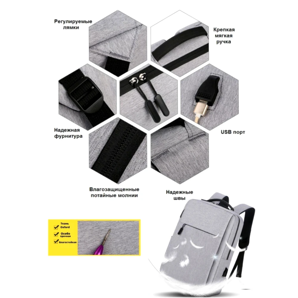 Новинка 2022 Для мужчин рюкзак для ноутбука с Usb школьная сумка противокражный