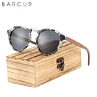 Солнцезащитные очки BARCUR в пластиковой оправе UV400 для мужчин и женщин, Поляризованные, деревянный ящик