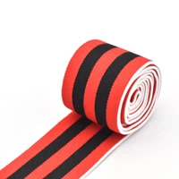 38mm red black heavy elastic ribbon polyester stripe webbing cotton purse strap elastic band dog collar sewing accessories