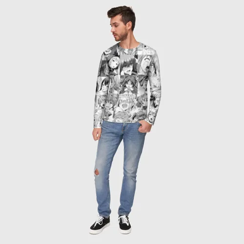 Мужской лонгслив 3D Аниме для мужчин спорта и отдыха путешествий Спортивный стиль