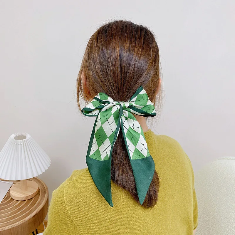 

Summer Bandana Foulard Long Flower Scarf Headband Hairband for Women Multifunctional Hair Accessories Hair Clip Free Shipping