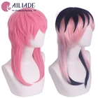 Синтетические парики AILIADE для косплея, прямые челки, смешанные цвета, натуральные накладные волосы, парики для вечеринок, аниме, Хэллоуина для женщин и мужчин