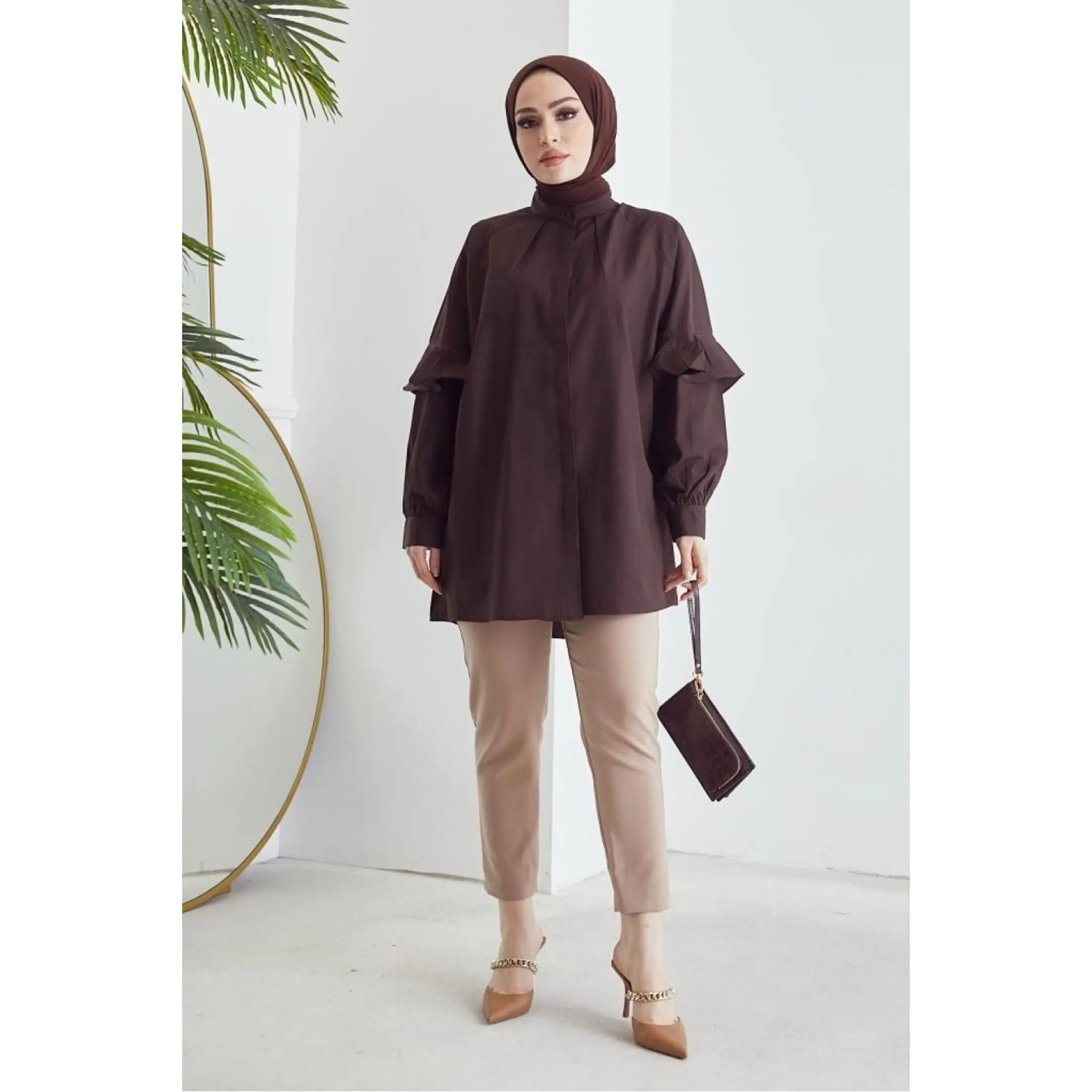 Muslim Tunic Women Long Sleeve Plus Size Tops Abaya Dubai Vintage Blouse Plaid Summer Spring Warm Shirt Skirts Clothes Ladie