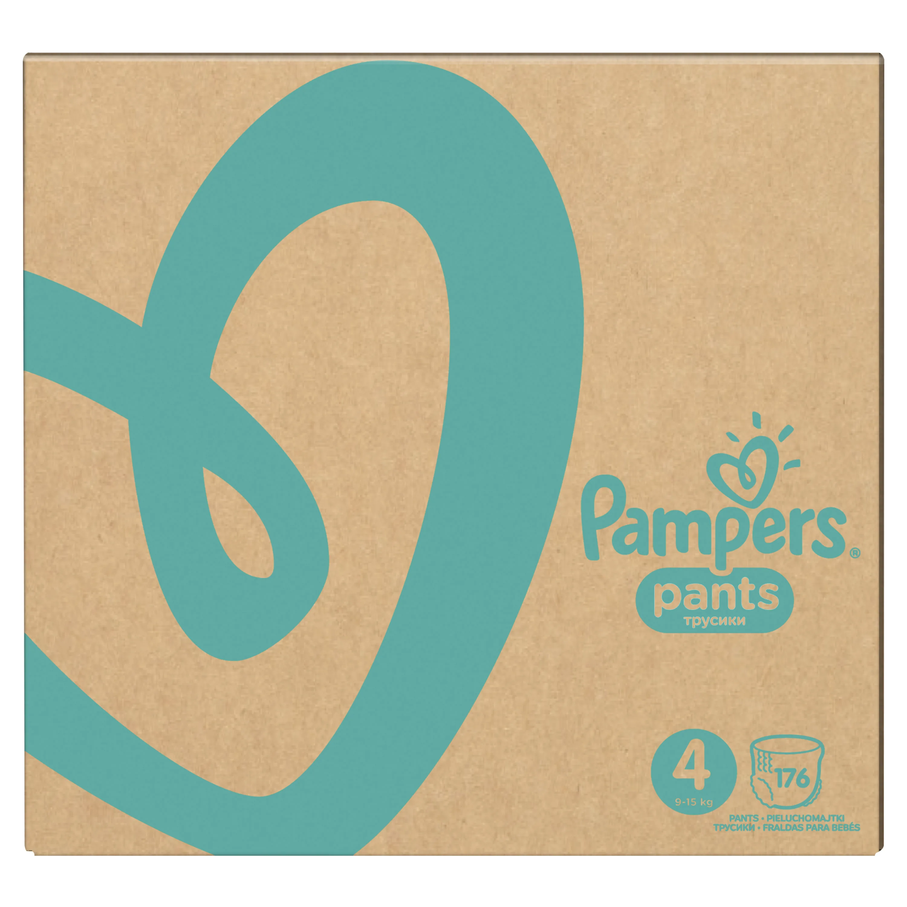 Подгузники-трусики Pampers Pants 9-15 кг, размер 4, 176шт
