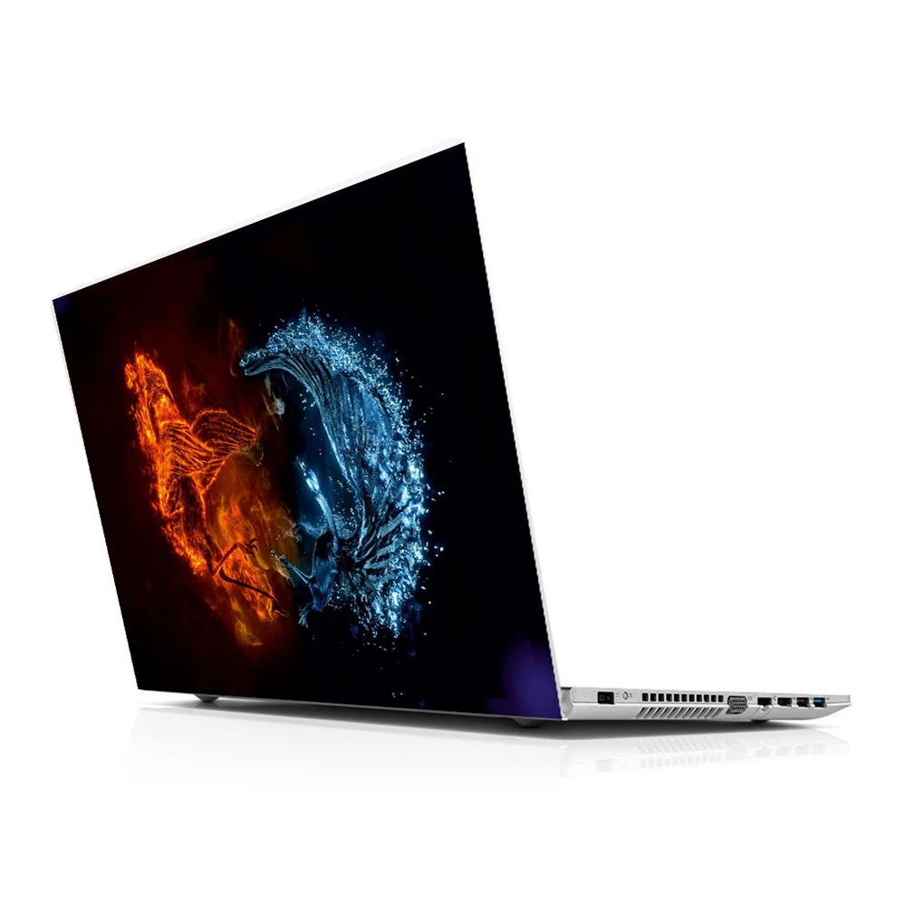 Стикер мастер огонь и вода птицы наклейка на ноутбук универсальный чехол для