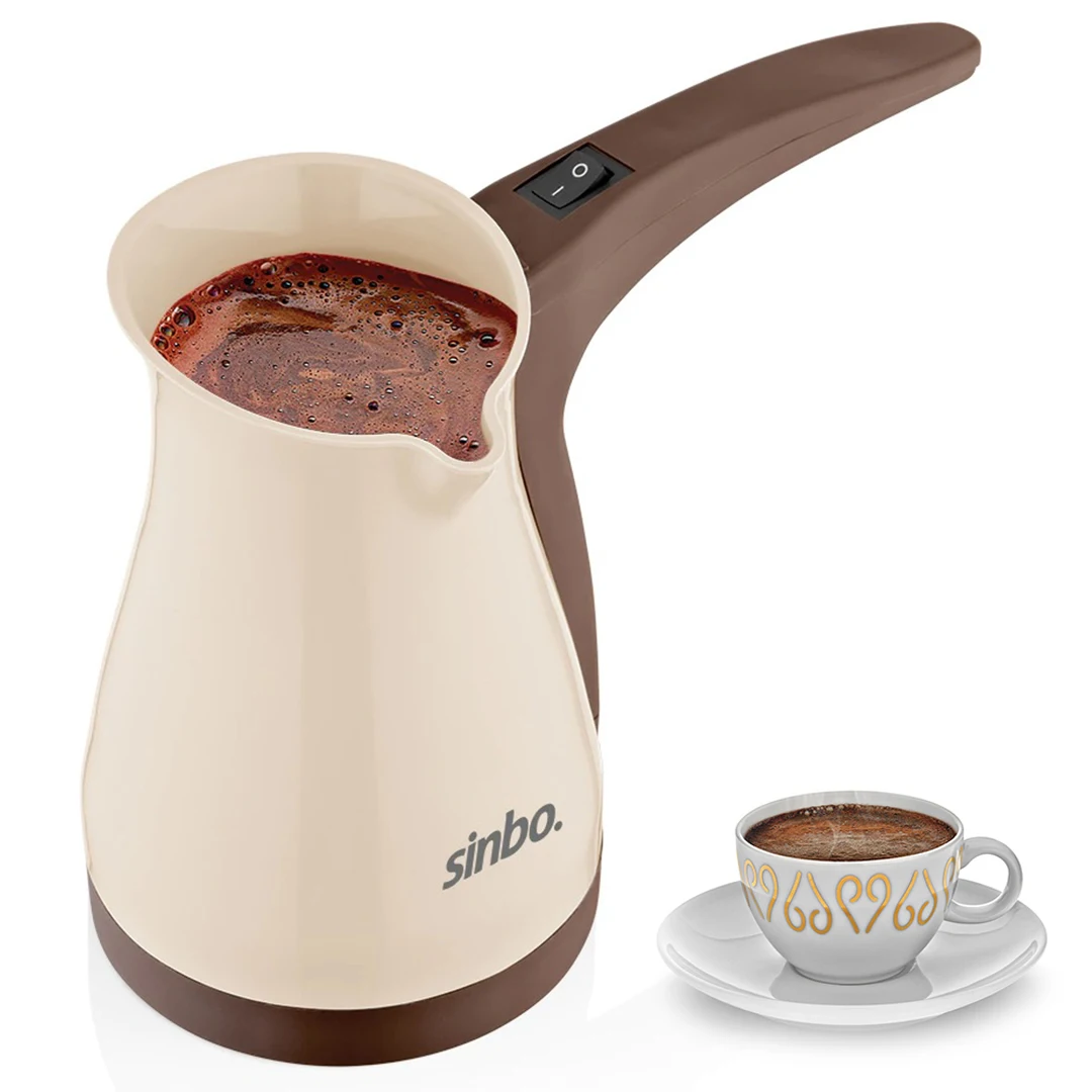 

Sinbo Coffee Machine Electric Turkish coffee Espresso Cappuccino Easy Portable Fast Wired 1000W 0.4L 5 Cup Capacity