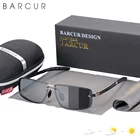 Мужские фотохромные солнцезащитные очки BARCUR из нержавеющей стали, автоматические поляризационные солнцезащитные очки для вождения, UV400