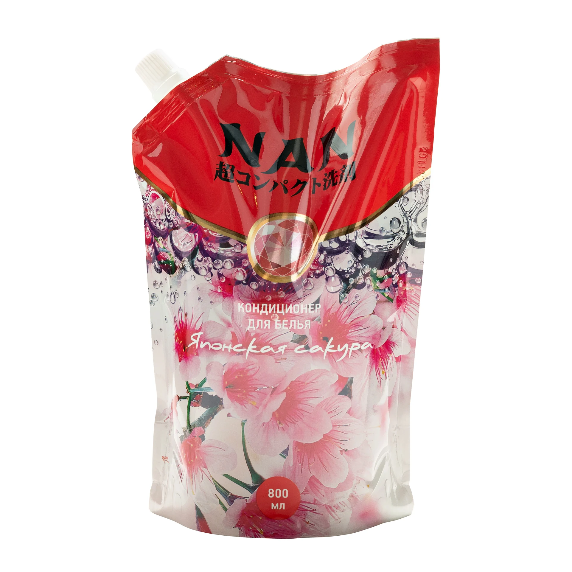 Concentrated Multi-capsule conditioner for linen Nan with a flavor of Japanese sakura replaceable unit 800 ml | dishwasher tablets Detergents finish