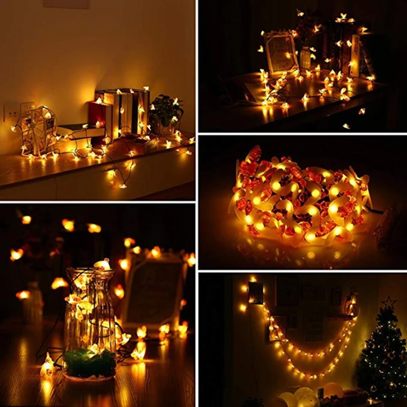 

Solar LED Garden Cute Honey Bee String Light Waterproof Outdoor Garland Lighting Yard Fence Patio Landscape Decoration