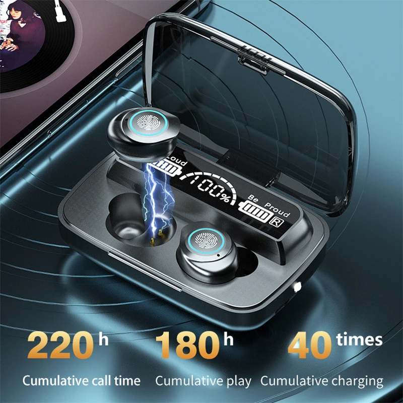 3500mah tws bluetooth 5 1 earphones wireless headphone 9d stereo sports waterproof earbuds headsets with microphone free global shipping