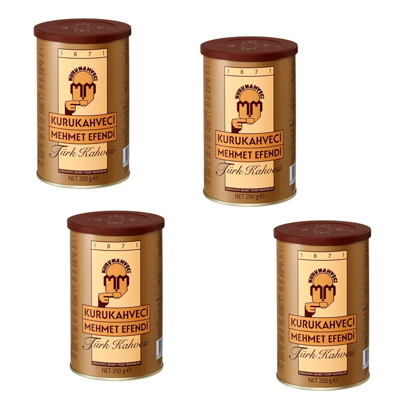 

Turkish Coffee Kurukahveci Mehmet Efendi 250 Gr x 4 Pıece - Made in Turkey - Fast & Free Shipping