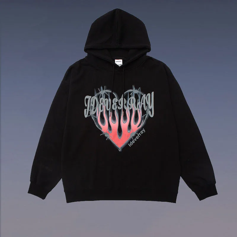 

High Street Essentials Love Women's Hoodie Men Harajuku Trendyol Plush Hip Hop Streetwear Oversized Hoodies Sweatshirts Men's