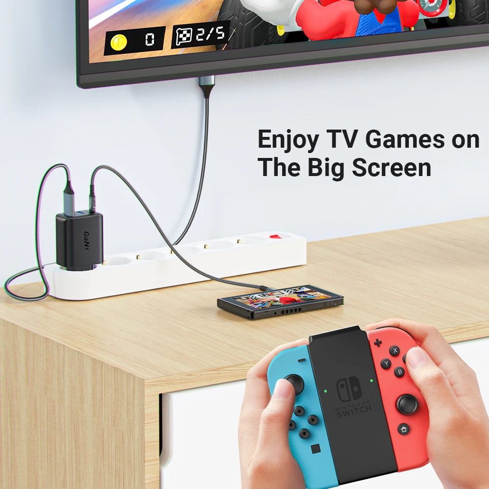 acefast portable gan 65w fast charger 4k60hz hdmi compatible tv docking station for switch 3ports type c qc3 0 notebook charger free global shipping