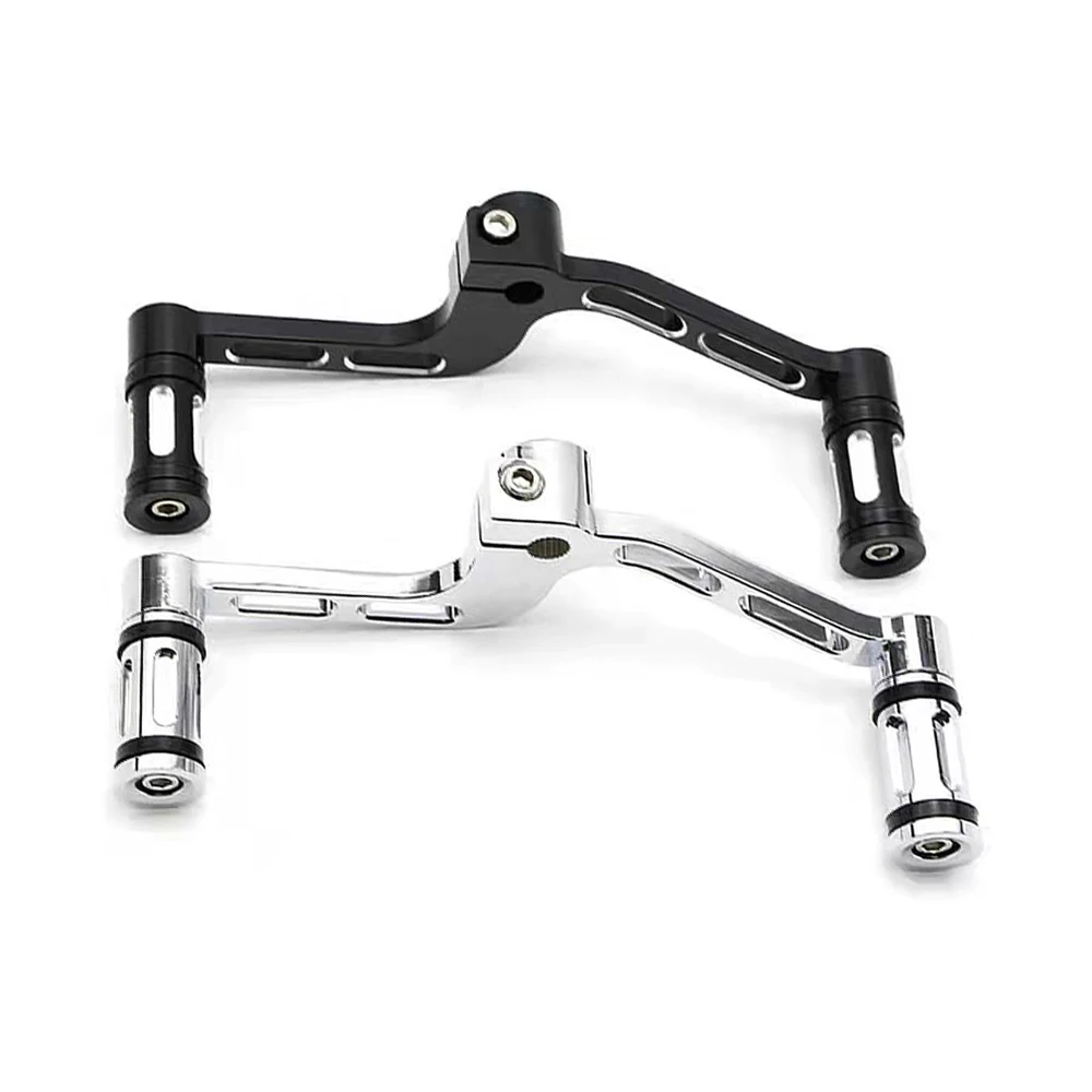 

Chrome & Black Aluminum Mid-Controls Gear Shifter Lever Shift Pegs Toe Heel Kit for Sportster XL883 XL1200