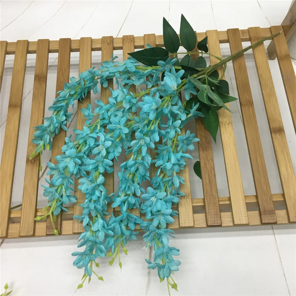 

5 head/Bunch Artificial Clove Flower Vines Encryption Thickening Fake Silk Wisteria Hanging Rattan Artificial Clove Home Deco