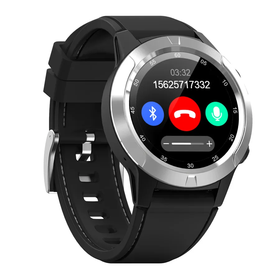 silver Accalia F4 gps спортивные Смарт-часы слуховой ритм IP67 Водонепроницаемый Компас наружные носимые технологии устройства фитнес-трекер - Цвет: silver