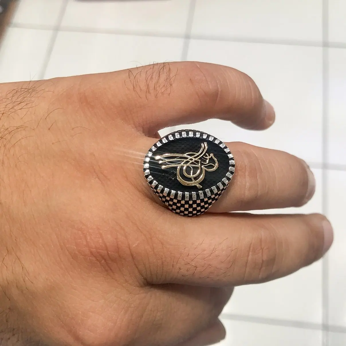 Специальное качественное серебряное мужское кольцо Османской тугры|Кольца| |