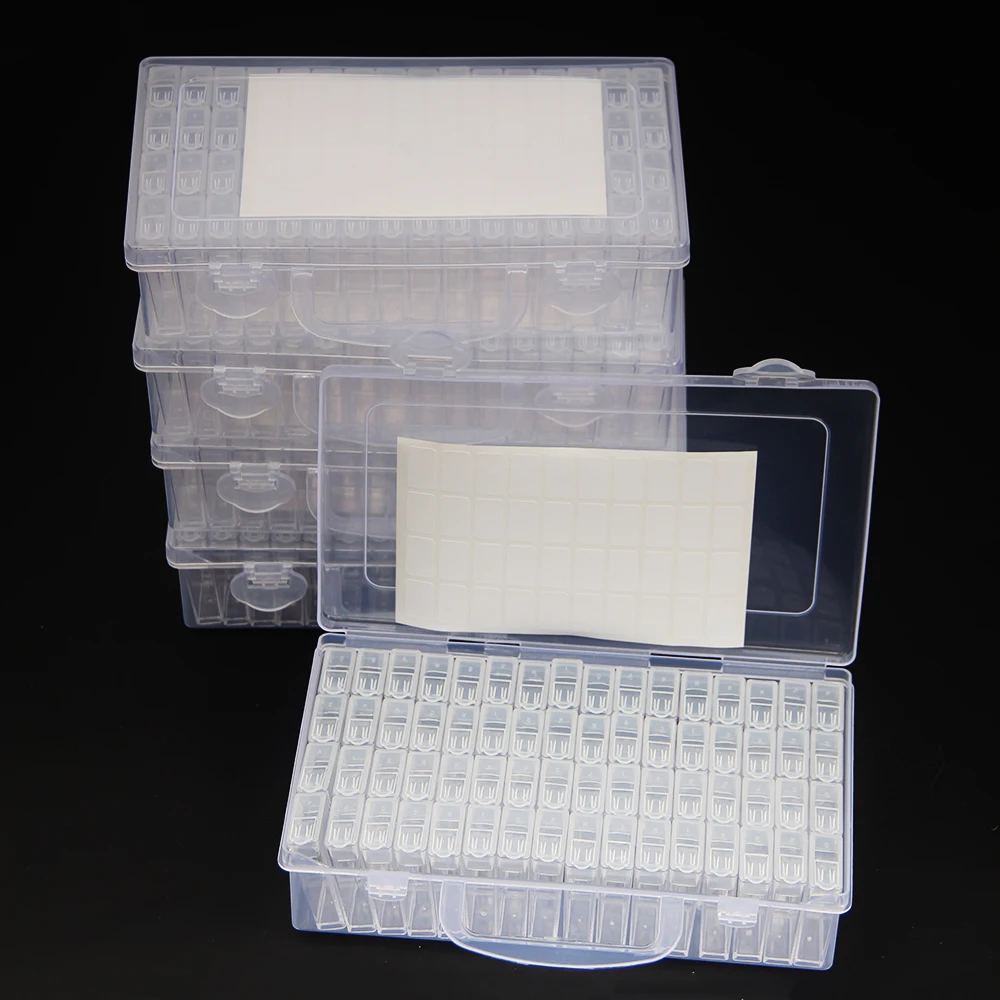 Пластиковый контейнер для хранения 256 отделений аксессуары алмазной живописи