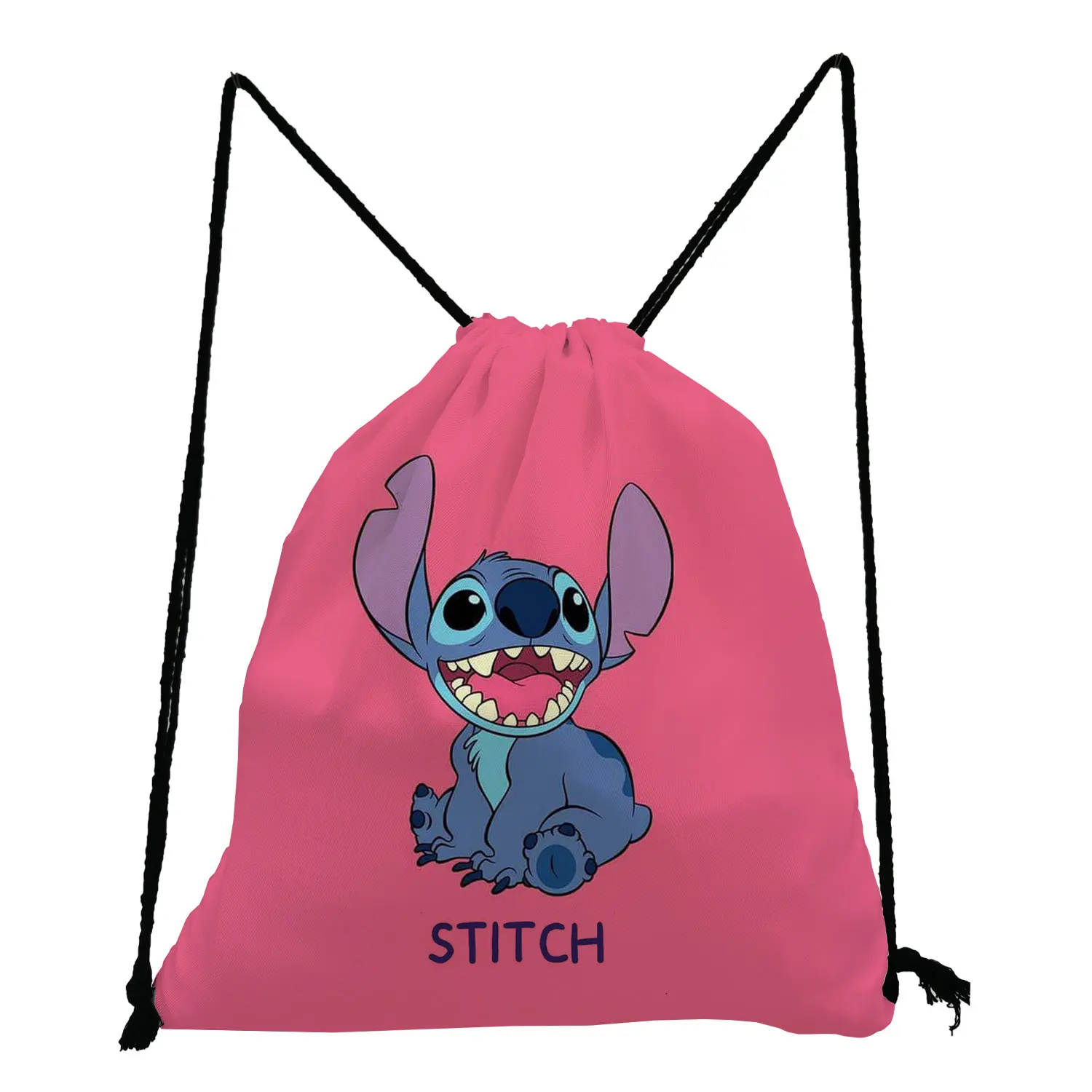 

Disney Lilo Stitch Drawstring Bags Cartoon Child Small Backpack Eco Reusable Travel Storage Bag New Trend Swim Backpack Foldable
