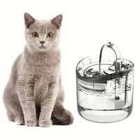 2l automatic cat water fountain with faucet dog water dispenser transparent filter drinker pet sensor drinking feeder filter pot