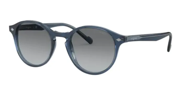 Vogue 5327 S 276011 48 Round  Sunglasses, Transparent Blue Frame, Grey Gradient Lenses, High Quality  Vision, Desing  Sunglasses