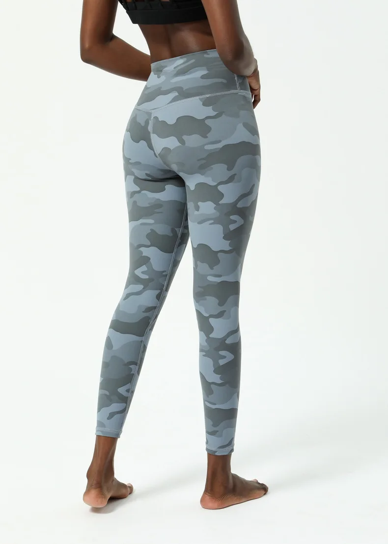 Women New Camou Yoga Leggings High Waist Tummy control Gym Pants Printed Fitness Leggins Quick Dry Sports Trousers Running Pants