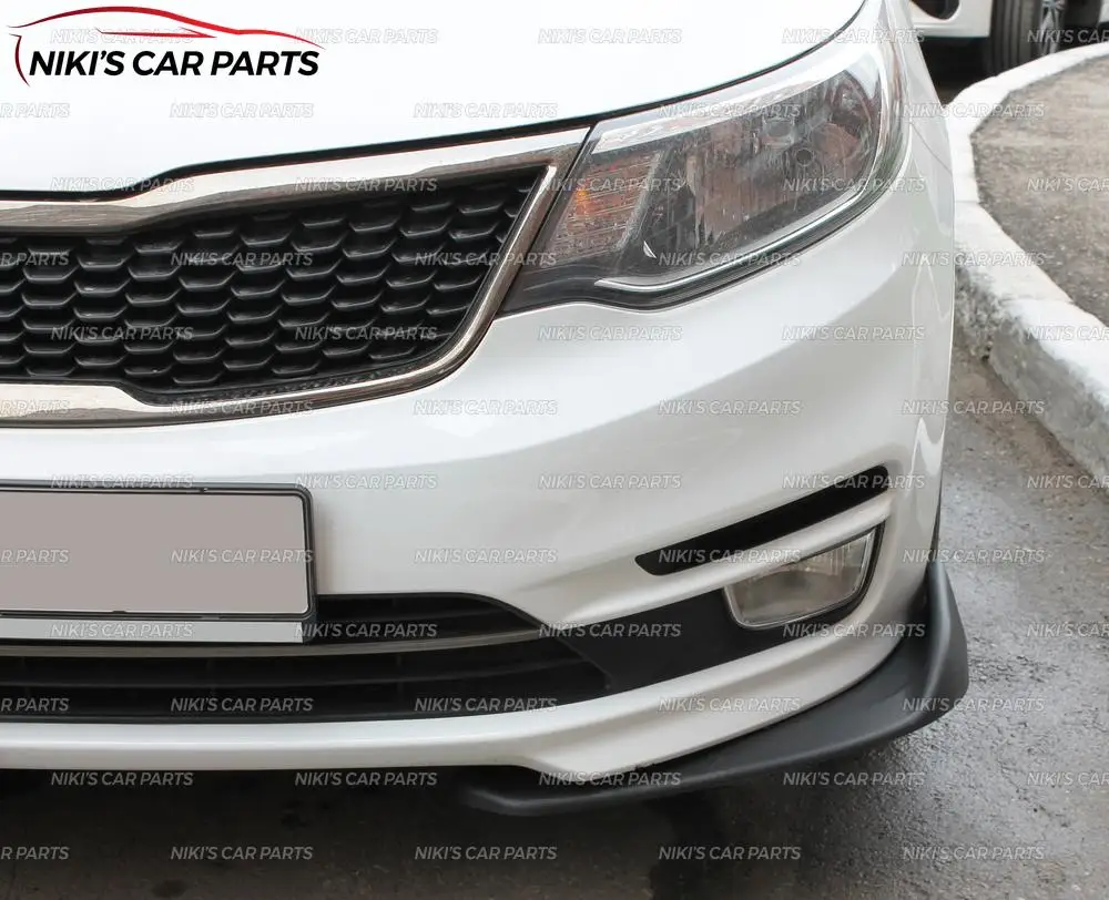 Клыки сплиттеры для Kia Rio 3 2015-2017 переднего бампера универсальная Стильная