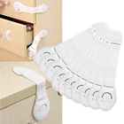 Лот 10шт: Детский замок-блокиратор для мебели от детей на тесьме