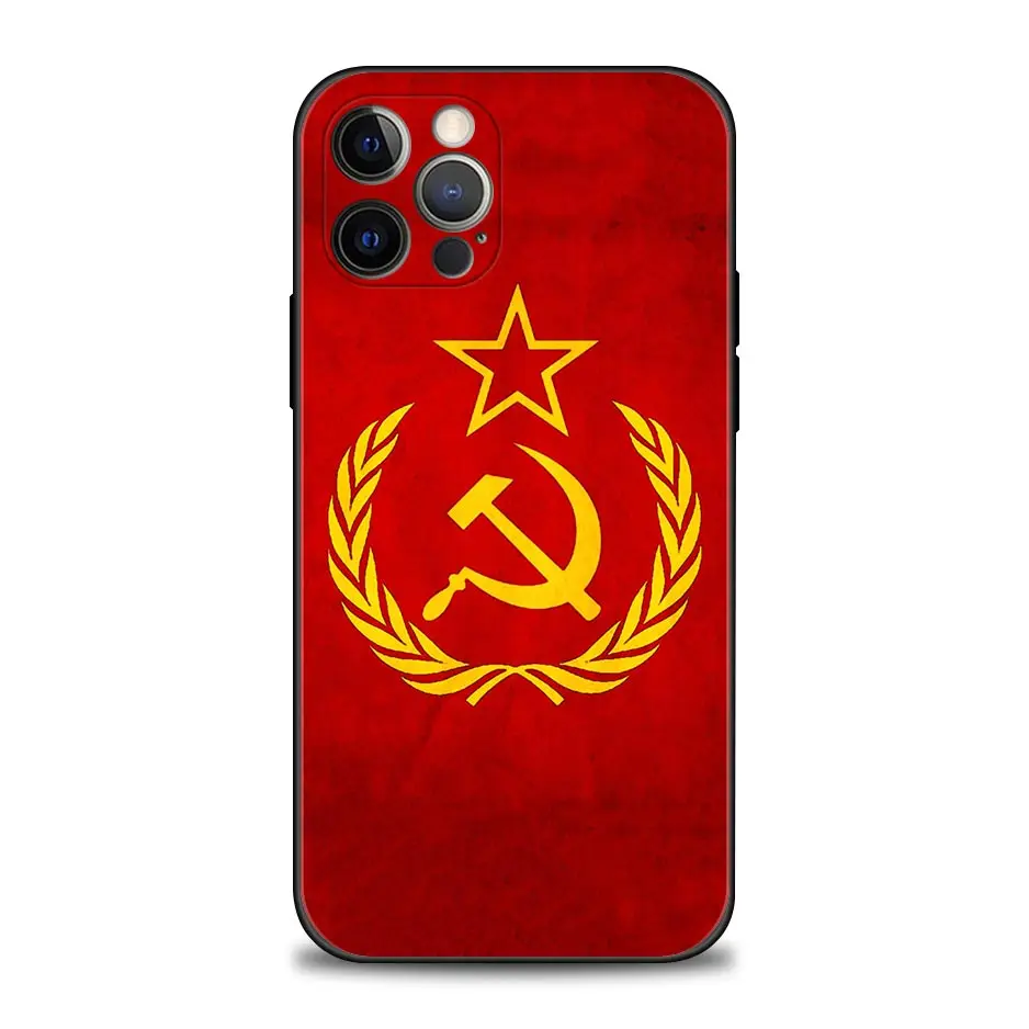 Чехол для телефона с российским флагом гербом iPhone 11 12 13 14 Pro Plus 7 8 SE XR XS Max 6 6s мягкий