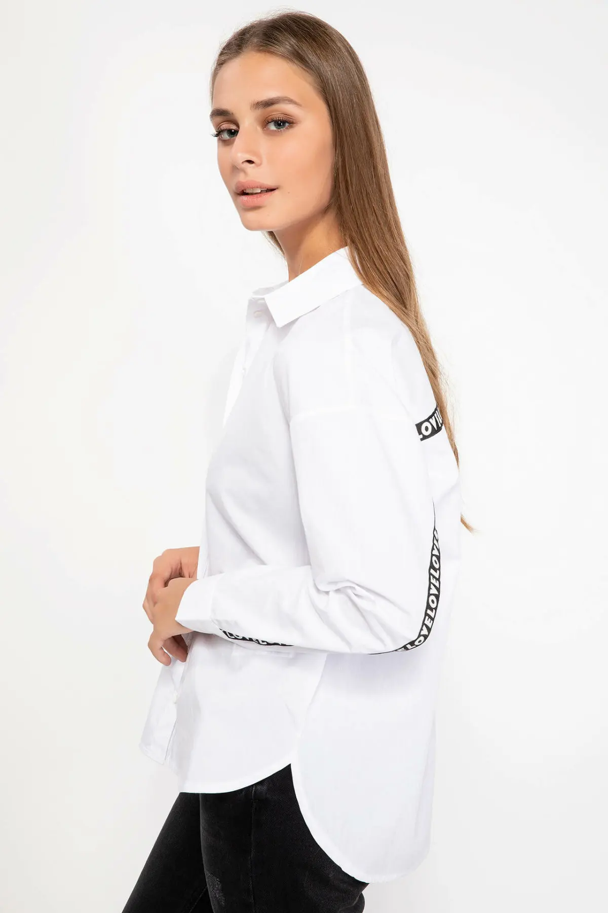 Дефакто Женская Shirt J5883AZ18AU с длинным рукавом| |