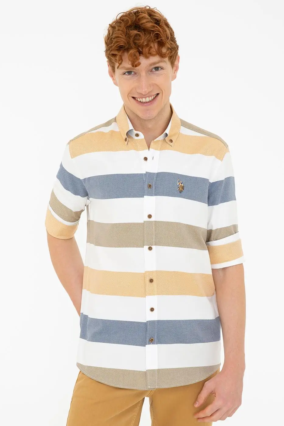 

Original Us. Polo Assn. shirt basic men Cotton casual USPA logo Slim fit long sleeve multiseason classic