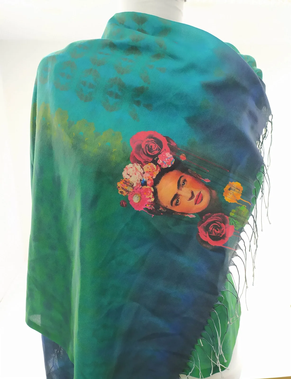 

Kahlo Frida Patterned Shawl 2021 Women Spring Models Tassel Neck Scarf Printed Soft Fabric Wrap Hot Sale Scarves Fast Delivery