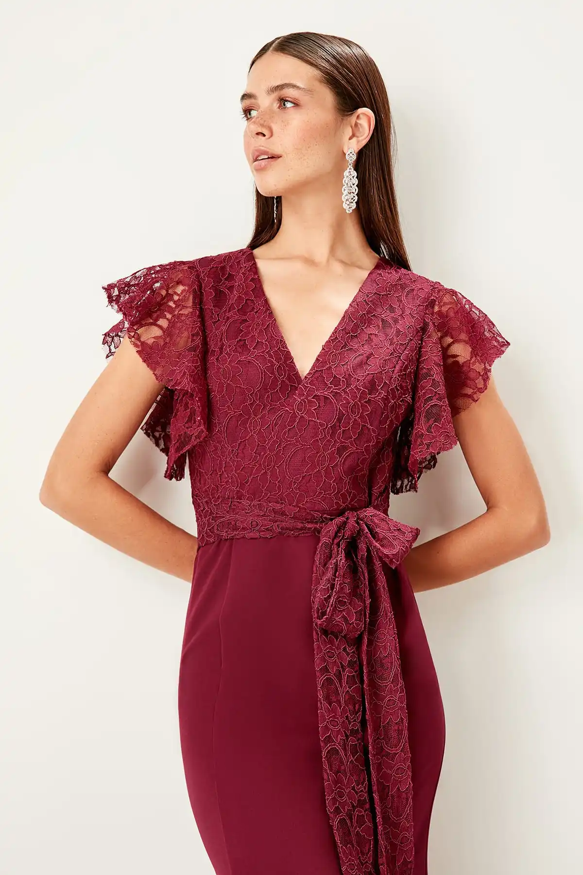Trendyol кружевное вечернее платье TPRSS19UT0138 | Свадьбы и торжества