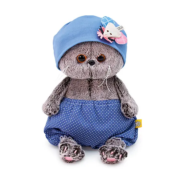 Мягкая игрушка Budi Basa Кот Басик Baby в шапочке с мышью 20 см|Мягкие игрушки животные| |