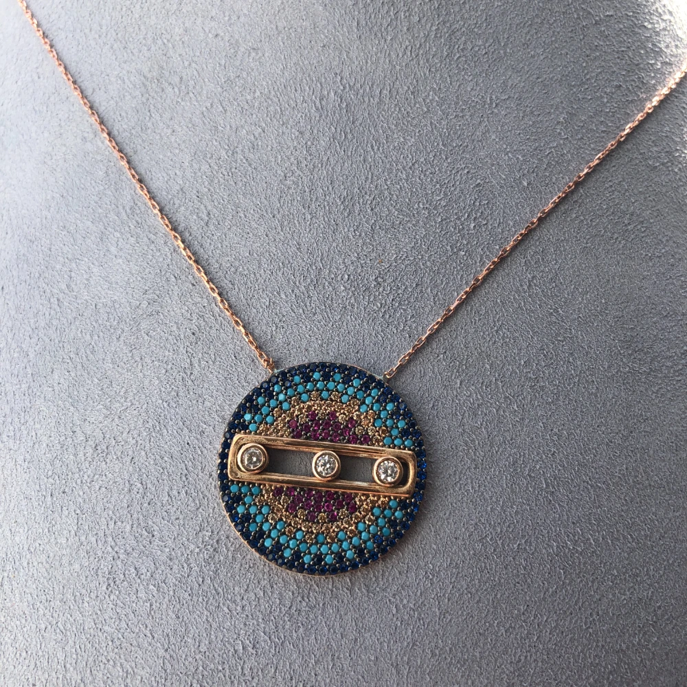 ?? 手作りジルコン石メキシコネックレスレディースチェーンジュエリーチョーカー石エレガントな記念日誕生日ギフト2021