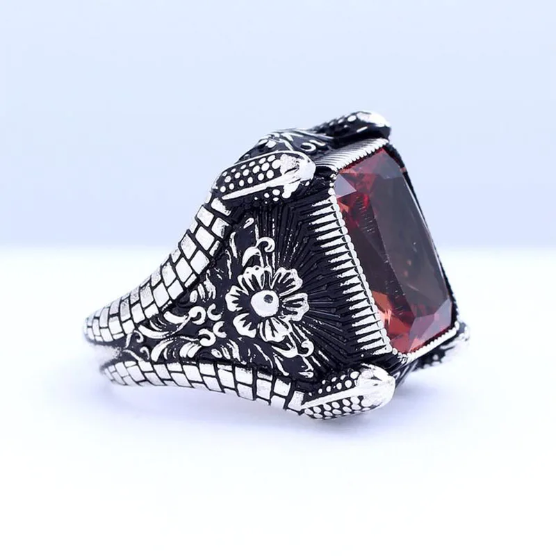 

Handmade Sultanite Man Silver Ring,Sultanite Rectangular Silver Men Ring, Silver Man Ring, 925 Sterling Silver Ring For Mens
