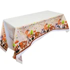 Декоративная скатерть для вечевечерние в лесу, животные, дети, день рождения, лиса, белка, ежик, медведь, товары для праздника на День Благодарения