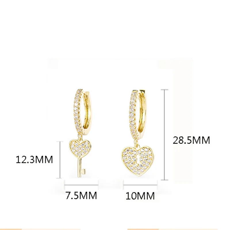 Серьги женские из нержавеющей стали с кулоном в виде сердца|Серьги-гвоздики| |