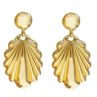 hot selling italian leaf gold plated earrings womens wedding banquet jewelry earrings w0001 weight 62g