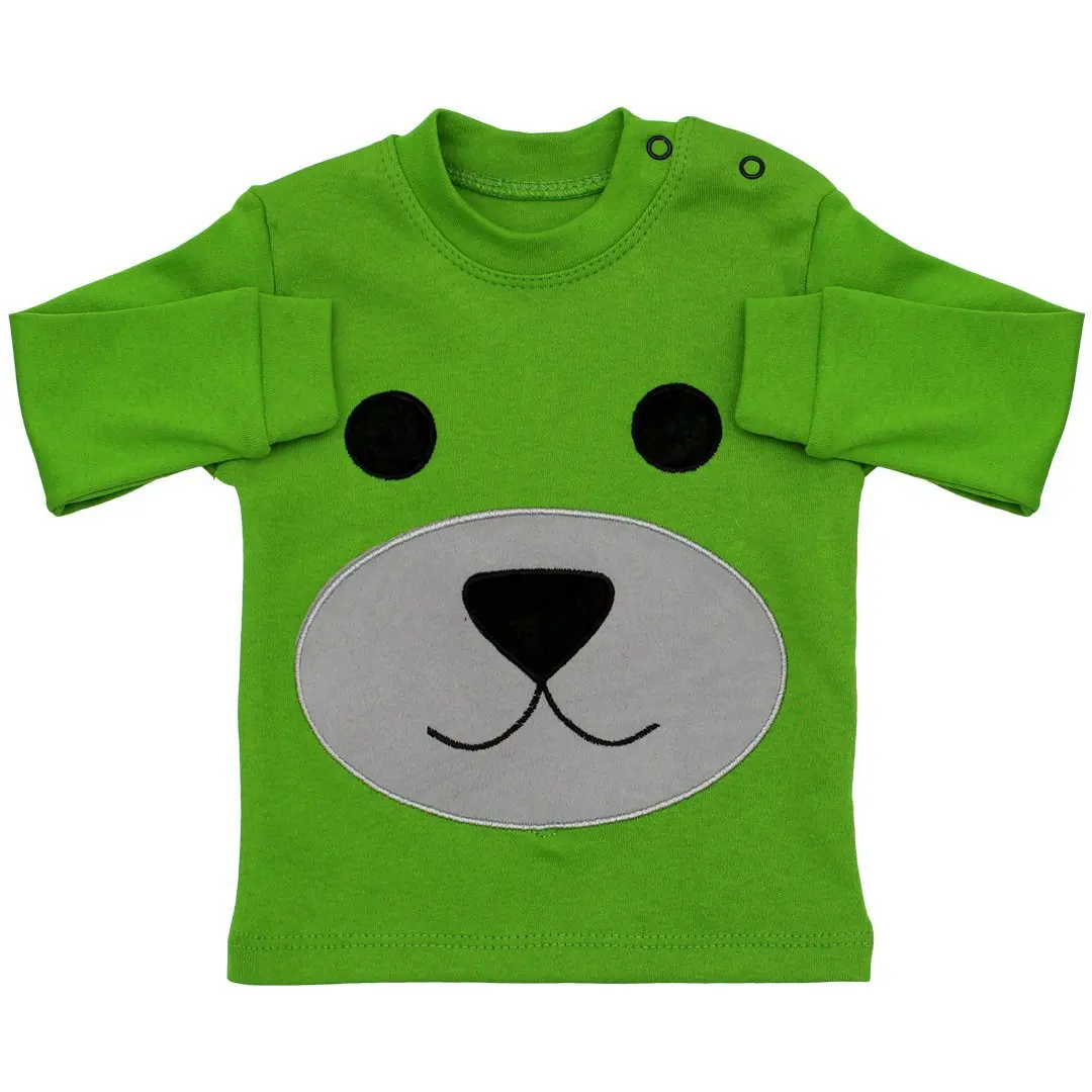 Зеленый Детский костюм с вышивкой собаки 2 li |