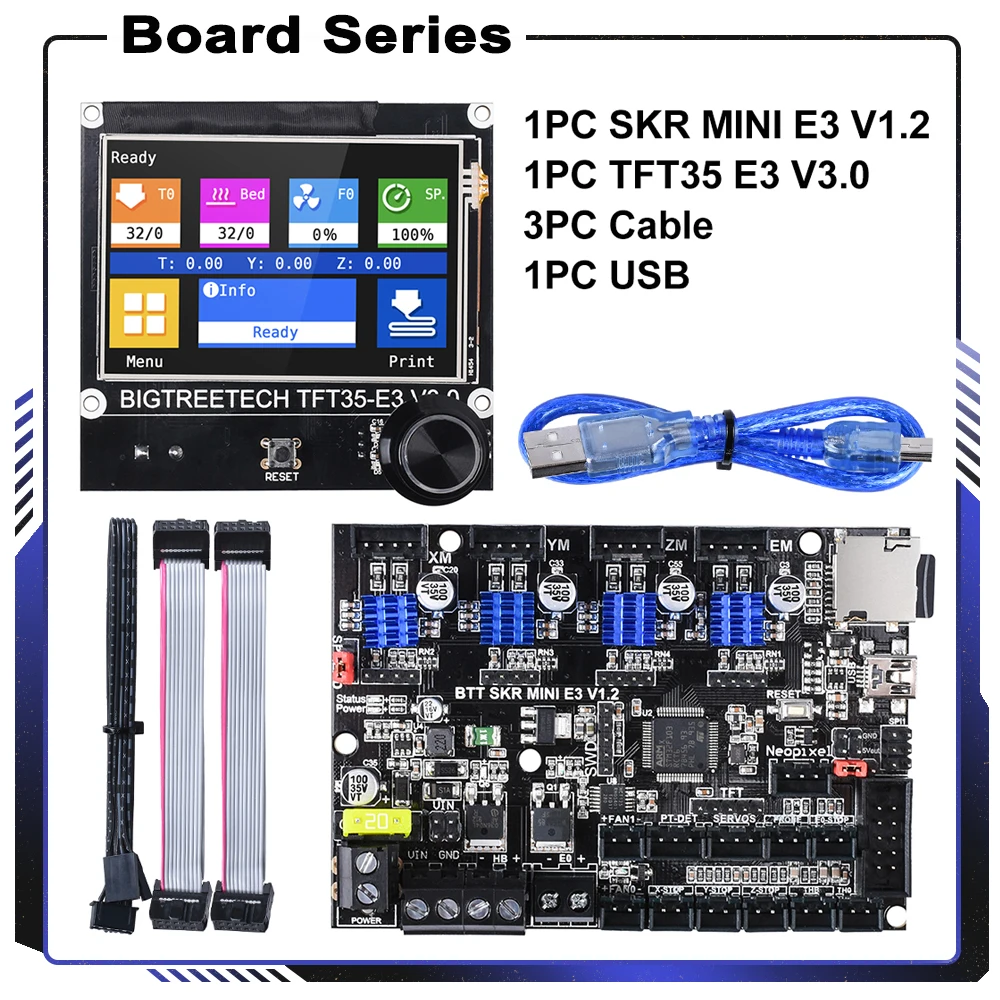 

BIGTREETECH SKR MINI E3 V1.2 Motherboard+TFT35 E3 V3.0 BTT TMC2209 TMC2208 3D Printer Parts For CR10 Ender 3 V2 Upgrade Kit