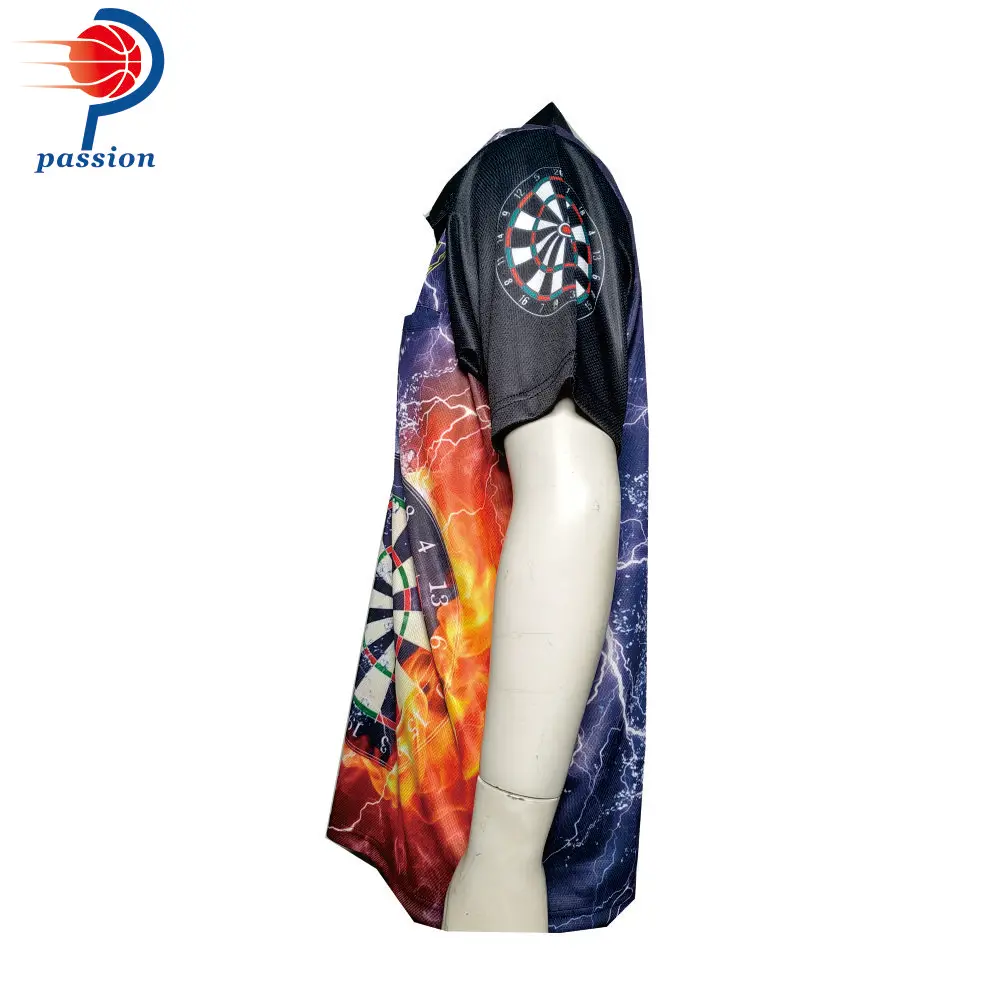 Высшее качество сублимация рубашки для игры в дартс 100% полиэстер Джерси|shirt