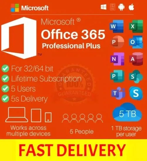 

ACCOUNT 365 Pro Plus Account / 5 Devices for Windows and Mac